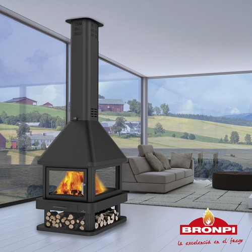 Bronpi Huelva 4 zijde glas designhaard