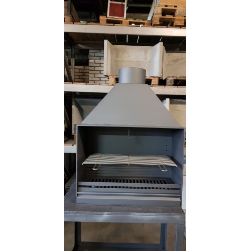 Stalen buitenhaard 100cm. Br. x 55cm. H.